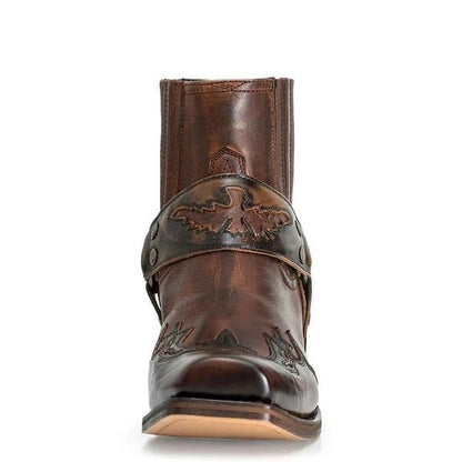 Men's Roman Style Embroidered Ankle Boots
