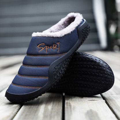 MEN'S HOME WATERPROOF COMFORTABLE CASUAL COTTON SLIPPERS