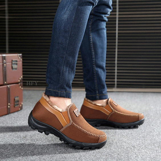 Men's Good arch support Outdoor Warm Lightweight Walking Slip On Sneakers