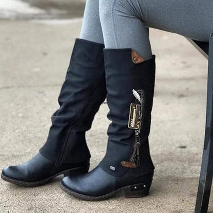 Bag Boho Winter Western Punk Side Zipper Cowgirl Boots