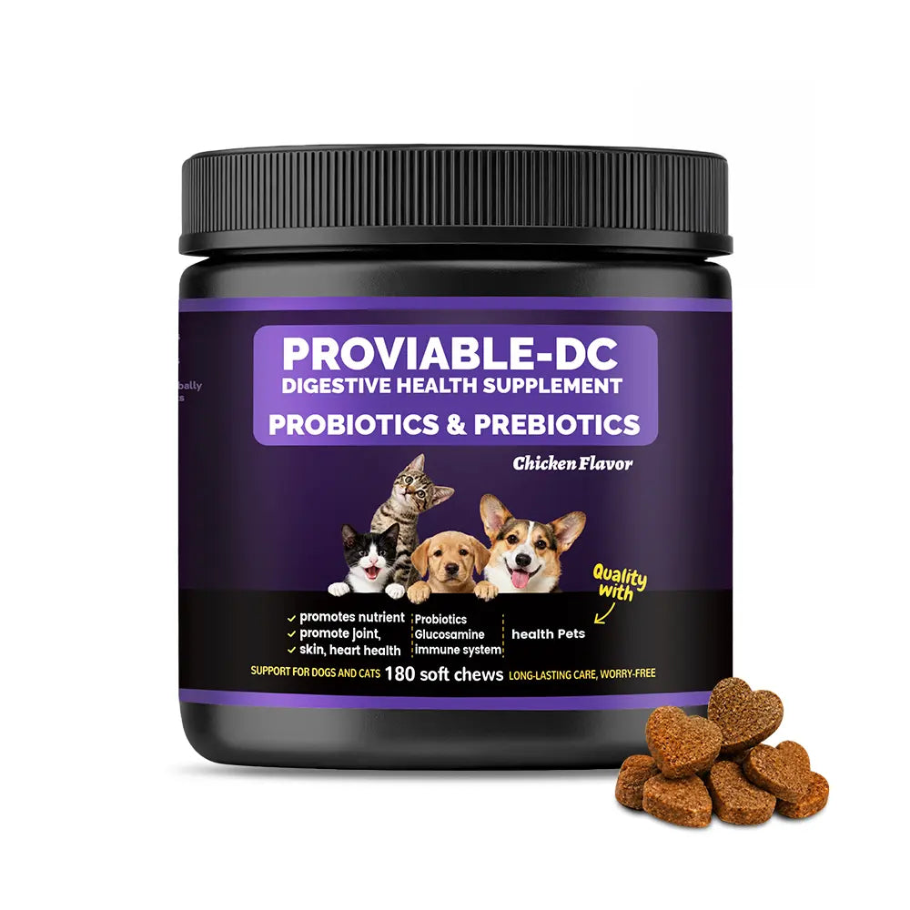 180ct Dog & Cat Probiotic Prebiotic Soft Chews - Chicken