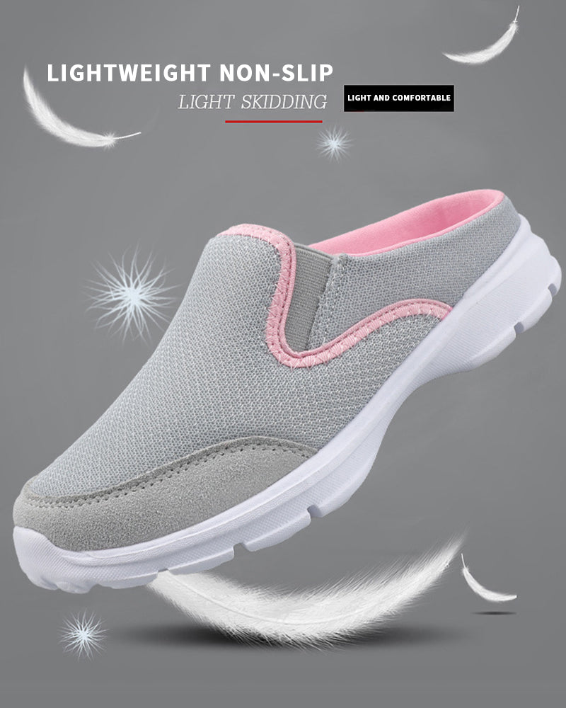 MEN'S FLAT SLIP-ON SANDALS MESH SURFACE BREATHABLE