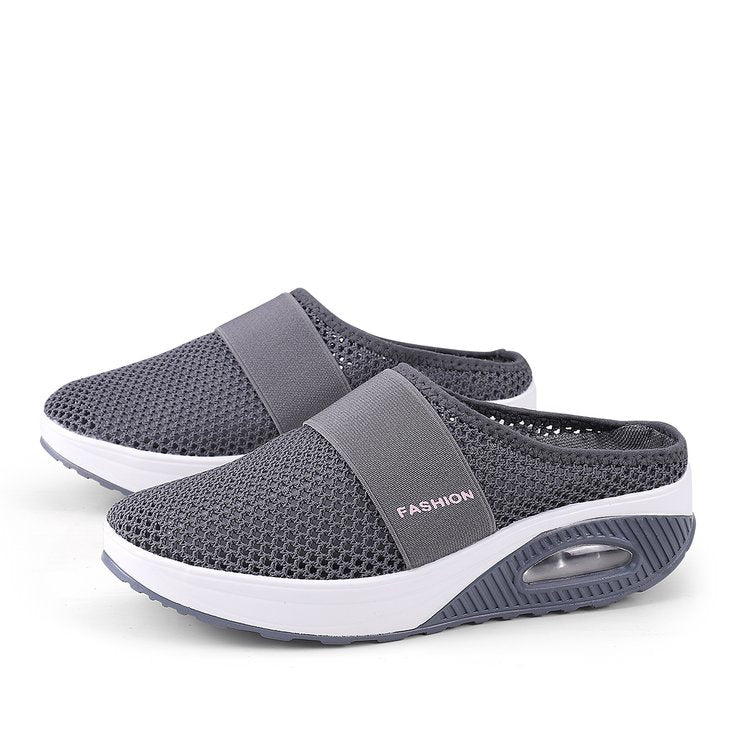 WOMEN'S BREATHABLE LIGHTWEIGHT AIR CUSHION SLIP-ON WALKING SLIPPERS