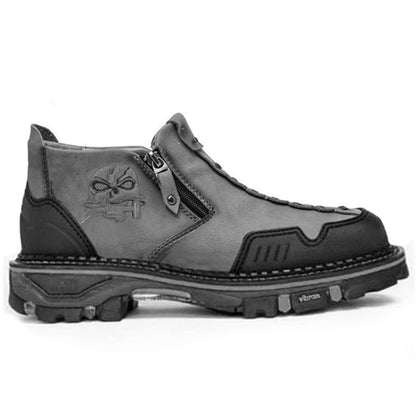 Men’s Cool Design Stitching Chunky Sole Ankle-Length Boots