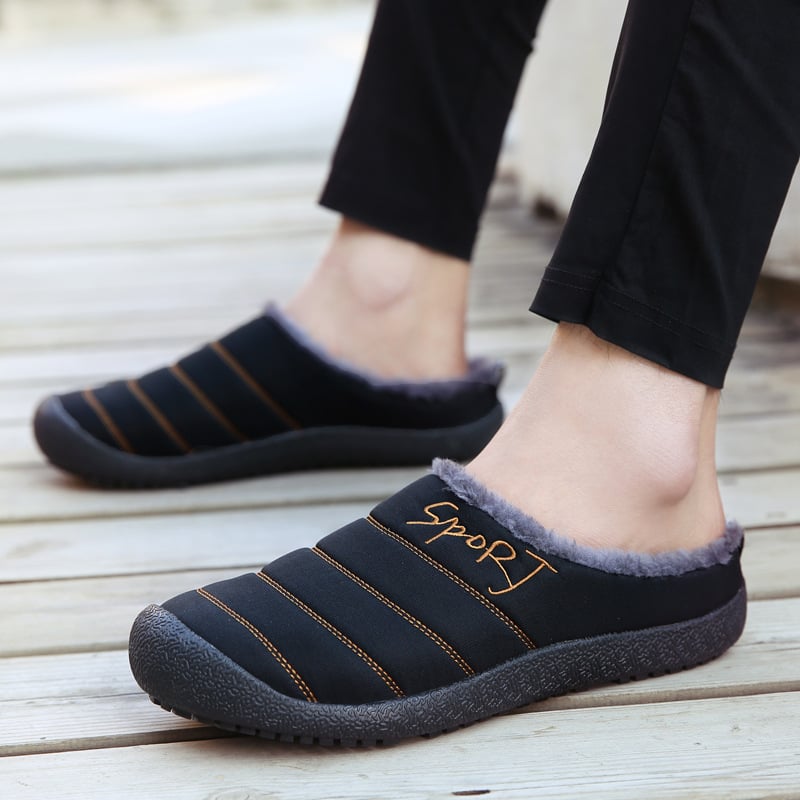 MEN'S COMFORTABLE FLEECE WARM OUTDOOR CASUAL COTTON SHOES