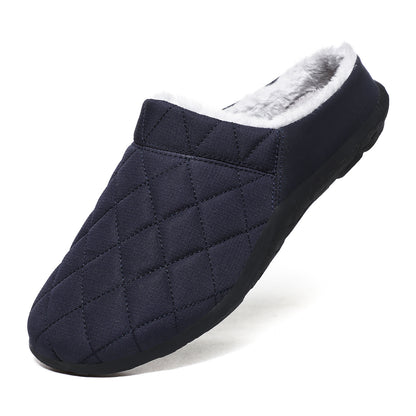 MEN'S FLEECE COMFORTABLE SOFT HALF DRAG CASUAL COTTON SHOES