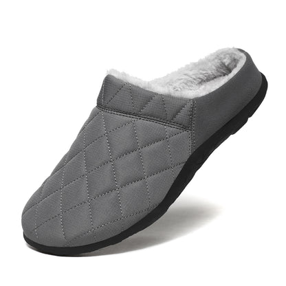 MEN'S FLEECE COMFORTABLE SOFT HALF DRAG CASUAL COTTON SHOES