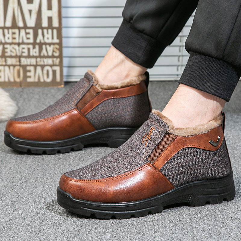 MEN'S COMFORTABLE WARM THICK NON-SLIP CASUAL COTTON SHOES