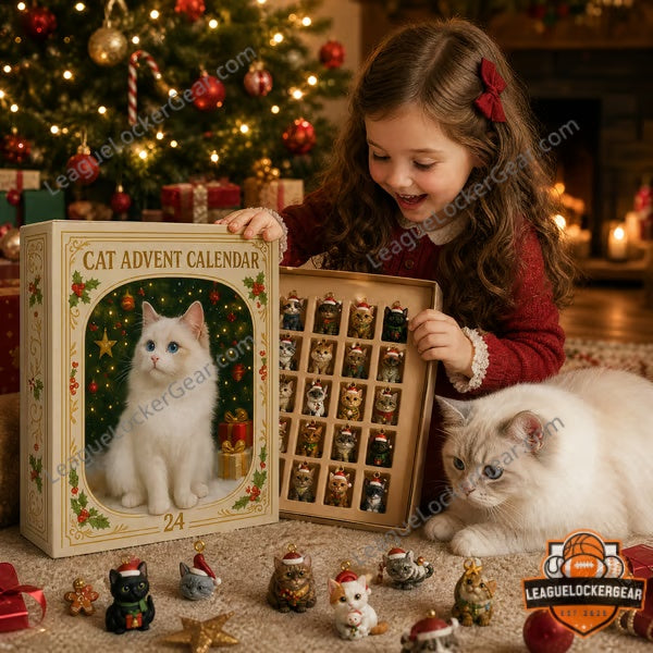 Cat Christmas Advent Calendar Ornaments