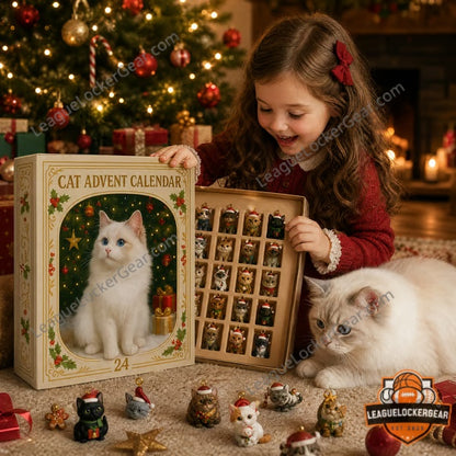 Cat Christmas Advent Calendar Ornaments