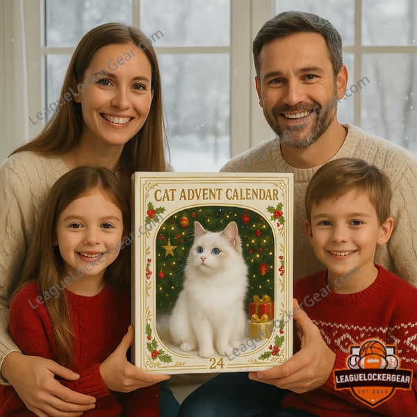 Cat Christmas Advent Calendar Ornaments