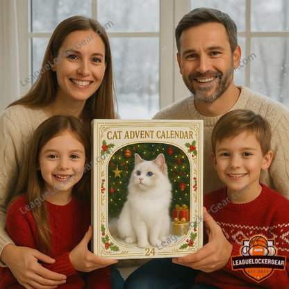Cat Christmas Advent Calendar Ornaments