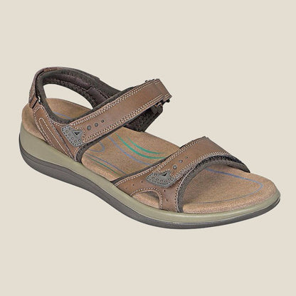 Last Day 49% OFF - Women's Casual Comfortable Leather Arch Support Flat Open Toe Velcro Sandals