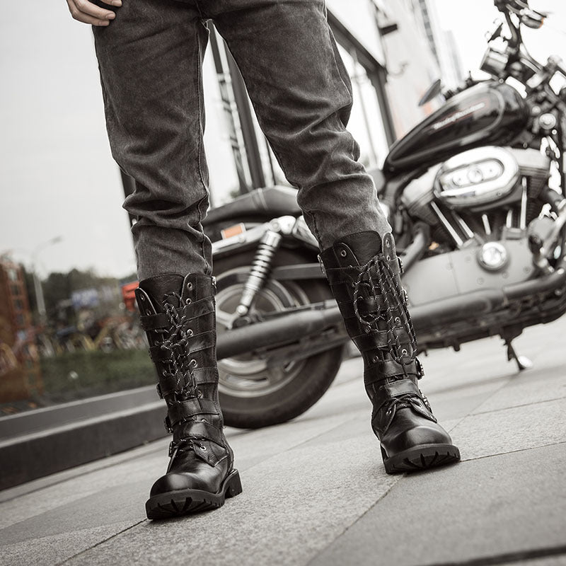 NEW Skull Buckle Boots