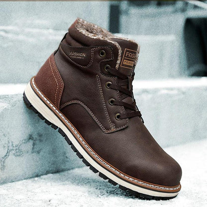 Everest Fur Lined Leather Snow Boots