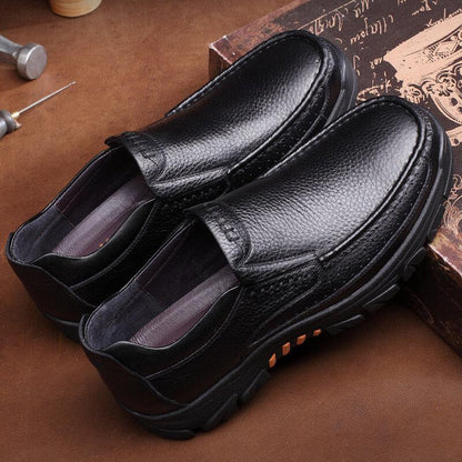 2022 Cow Leather Waterproof Comfy Non Slip Soft Slip On Casual Shoes
