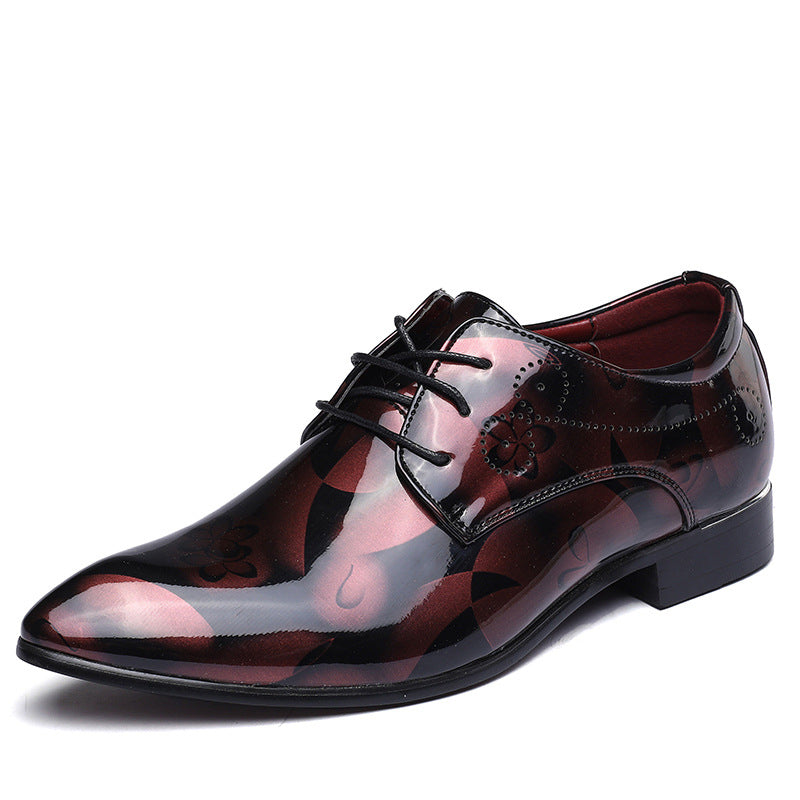 Fashion England shiny casual leather shoes men's boots