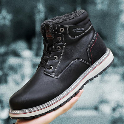 Everest Fur Lined Leather Snow Boots