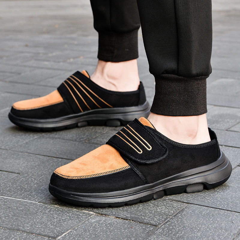 MEN'S COMFORTABLE SUEDE THICK SOLE SLIP-ON CASUAL SHOES