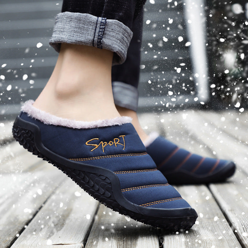 MEN'S HOME WATERPROOF COMFORTABLE CASUAL COTTON SLIPPERS