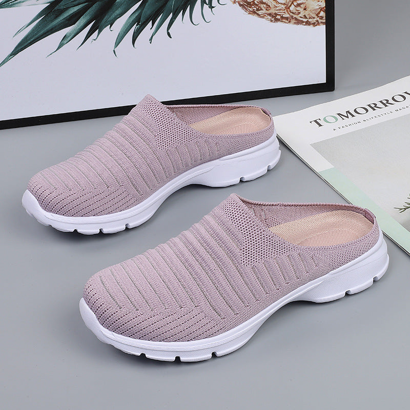 WOMEN'S BREATHABLE COMFORTABLE LIGHT HALF SLIPPERS