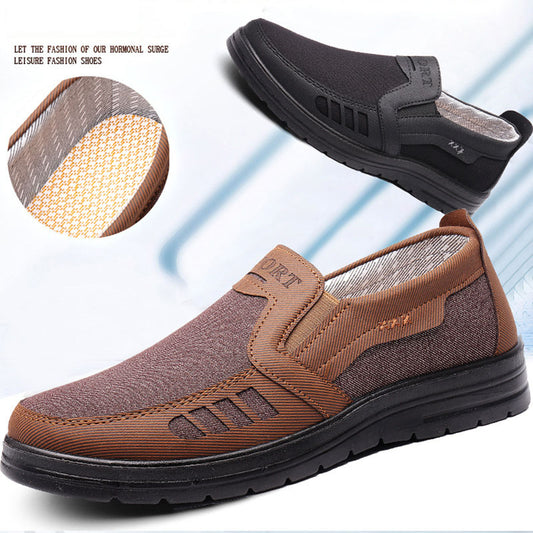 MEN'S EXTENDED WIDTH FOOT AND HEEL COMFORTABLE INSOLE NON-SLIP CASUAL SHOES