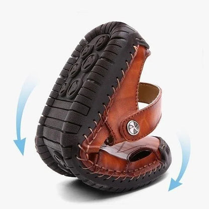 Large Size Soft Leather Men's Breathable Outdoor Sandals