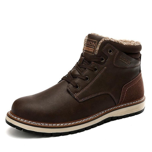 Everest Fur Lined Leather Snow Boots