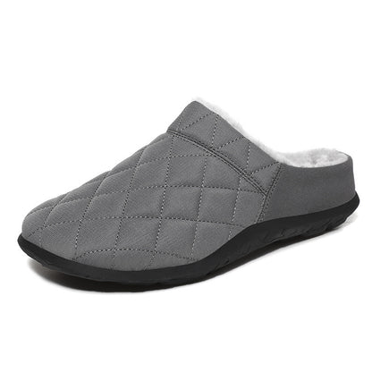 MEN'S FLEECE COMFORTABLE SOFT HALF DRAG CASUAL COTTON SHOES