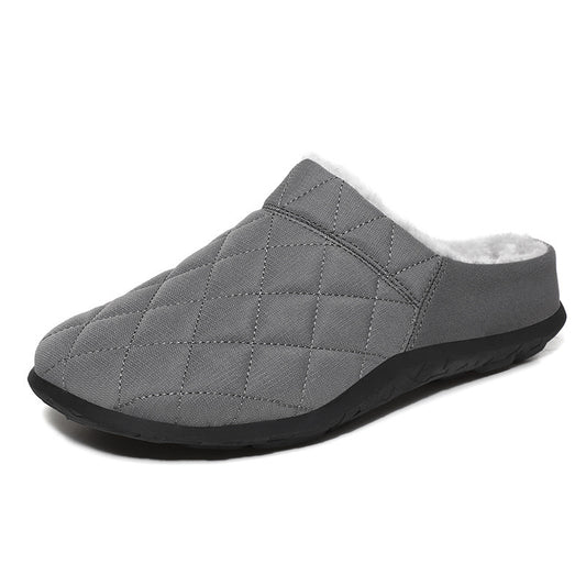 MEN'S FLEECE COMFORTABLE SOFT HALF DRAG CASUAL COTTON SHOES