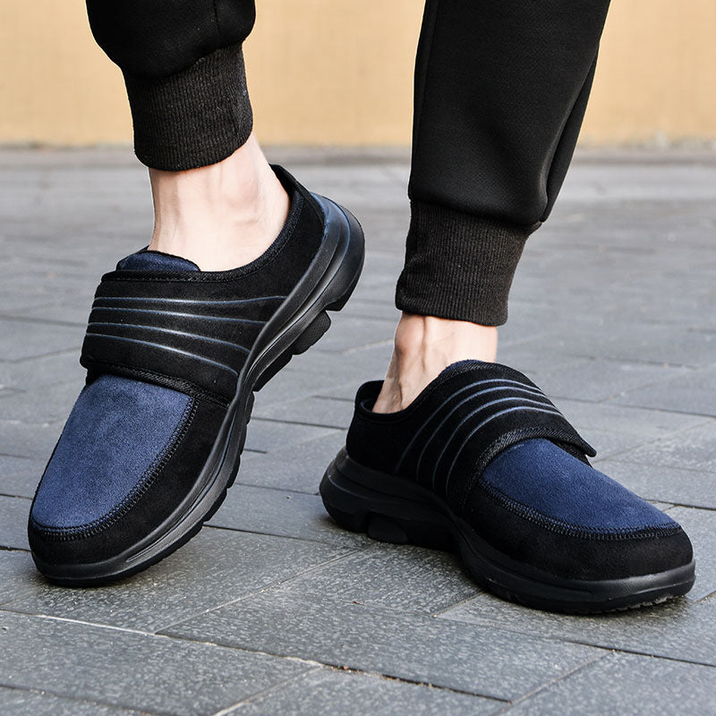 MEN'S COMFORTABLE SUEDE THICK SOLE SLIP-ON CASUAL SHOES