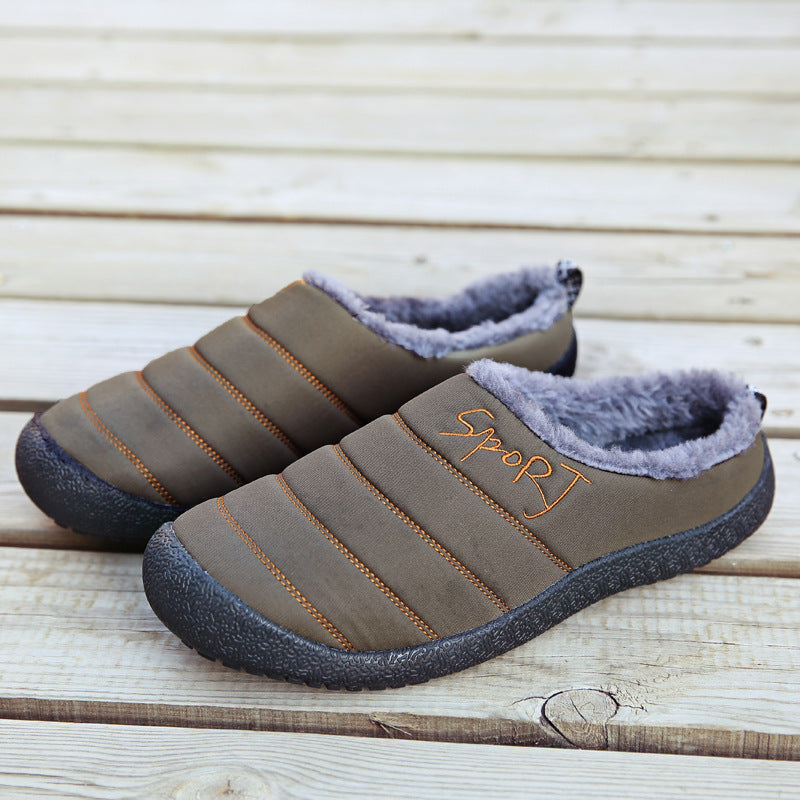 MEN'S COMFORTABLE FLEECE WARM OUTDOOR CASUAL COTTON SHOES