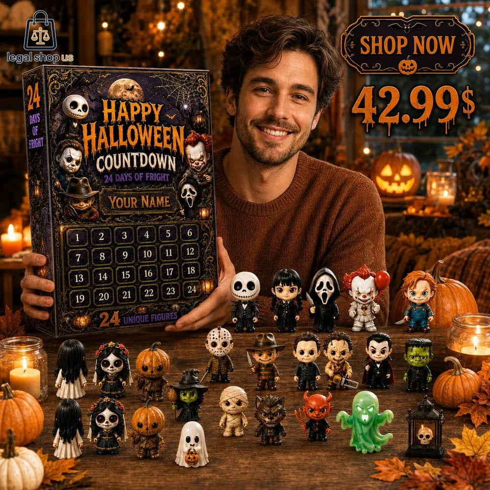 Horror Characters Halloween Advent Calendar Box Custom Name